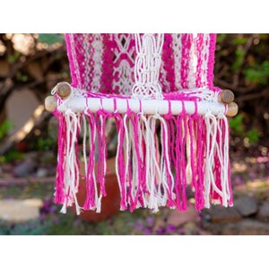 Hamac bébé macramé rosado