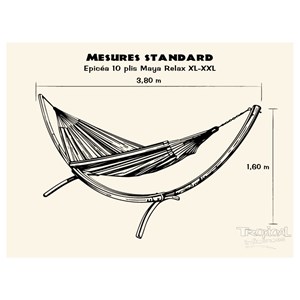 Support hamac maya relax carolina xxl