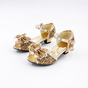 Chaussures de princesse à talon or 33