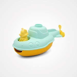 Jouet de bain made in france en matière recyclée sous-marin de mr renard