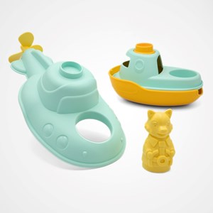 Jouet de bain made in france en matière recyclée sous-marin de mr renard