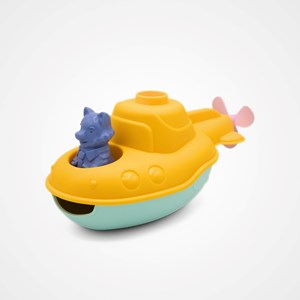 Jouet de bain made in france en matière recyclée sous-marin de mr renard