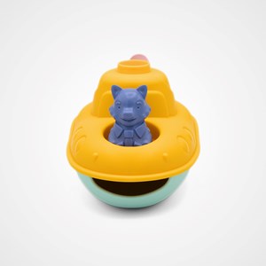 Jouet de bain made in france en matière recyclée sous-marin de mr renard