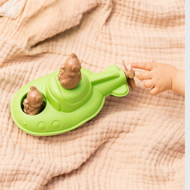 Jouet de bain made in france en matière recyclée sous-marin de mr renard