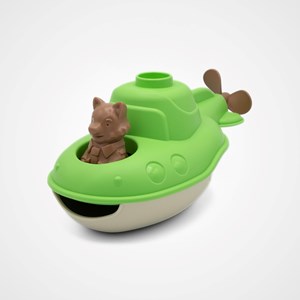 Jouet de bain made in france en matière recyclée sous-marin de mr renard