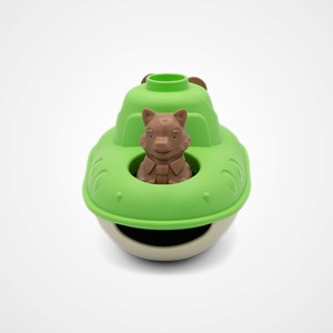 Jouet de bain made in france en matière recyclée sous-marin de mr renard