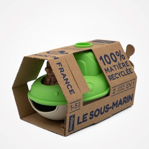 Jouet de bain made in france en matière recyclée sous-marin de mr renard