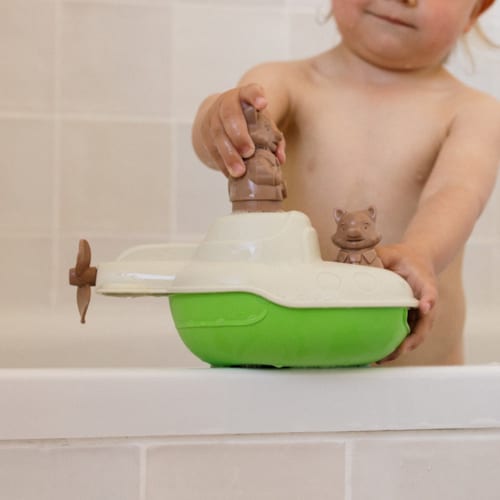 Le Jouet Simple - Jouet de bain made in france en matière recyclée sous-marin de mr renard