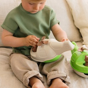 L'hélicoptère de bain mr renard, made in france en matière recyclée, cream