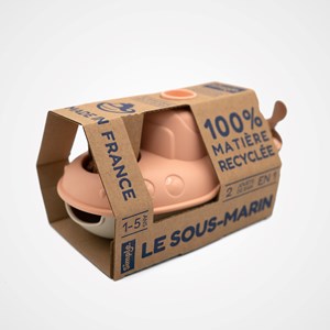 Jouet de bain made in france en matière recyclée sous-marin de mr renard