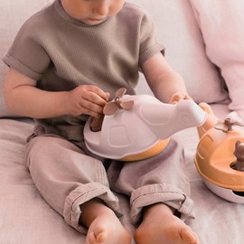 Jouet de bain made in france en matière recyclée hélicoptère de mr renard