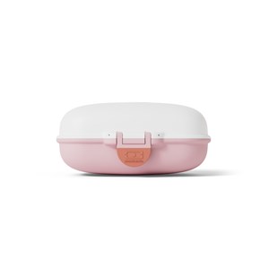 Boite à goûter enfant 600ml blanc/rose