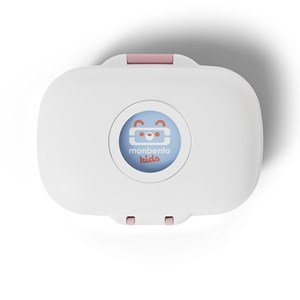 Boite à goûter enfant 600ml blanc/rose