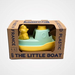 Jouet de bain made in france en matière recyclée bateau de mr renard