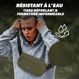 Sac banane vert kaki 4 l - résistant à l'eau
