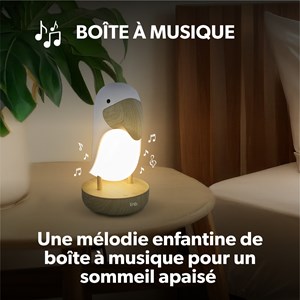 Veilleuse toucan avec lumière douce et bruits blancs