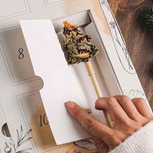 Calendrier de l'avent tisanes bio et bouquets à infuser