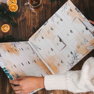Calendrier de l'avent tisanes bio et bouquets à infuser
