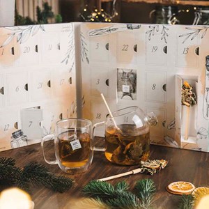 Calendrier de l'avent tisanes bio et bouquets à infuser