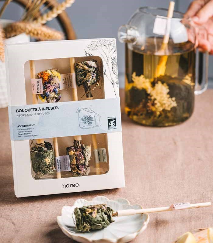 4 bouquets à infuser bio horae - coffret infusions bio