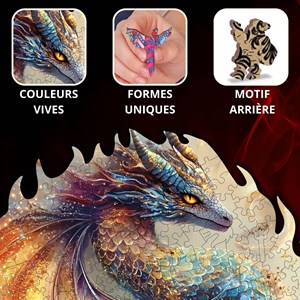 Dragon céleste - puzzle en bois