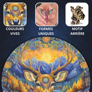 Cerf des bois- puzzle en bois