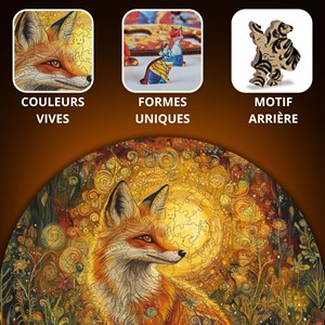 Renard doré- puzzle en bois