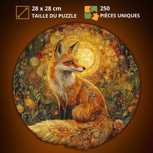 Renard doré- puzzle en bois