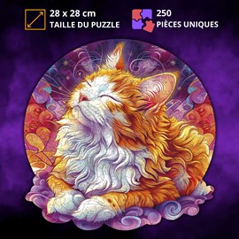 Chat zen- puzzle en bois