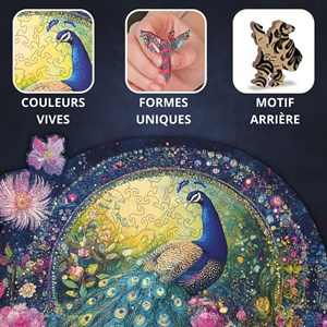 Jardin du paon- puzzle en bois