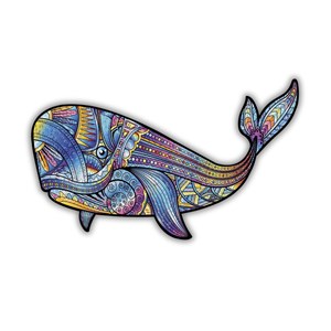 La baleine bleue- puzzle en bois