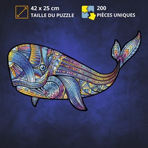La baleine bleue- puzzle en bois