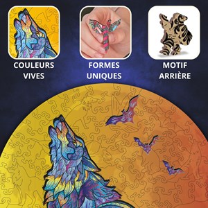 Le loup hurleur- puzzle en bois