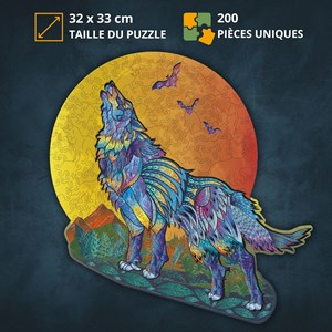 Le loup hurleur- puzzle en bois