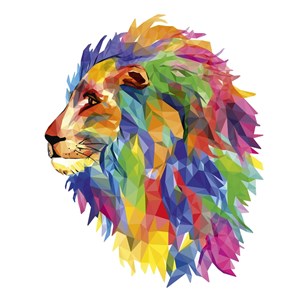Le lion mozaïk- puzzle en bois