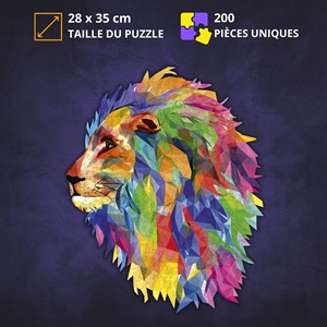 Le lion mozaïk- puzzle en bois