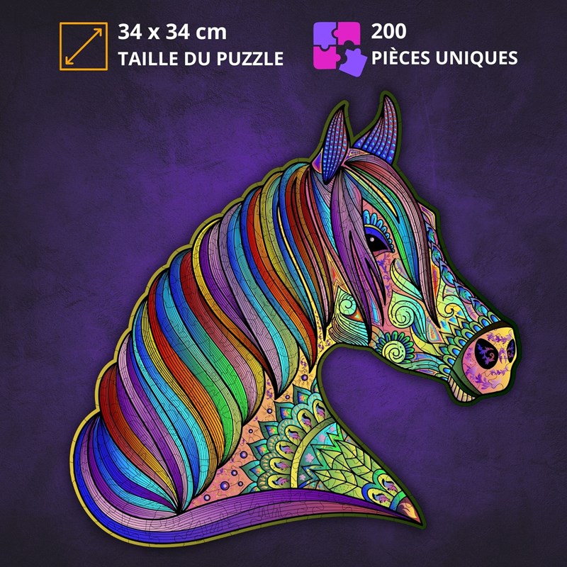 Cheval fougueux- puzzle en bois
