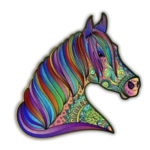 Cheval fougueux- puzzle en bois