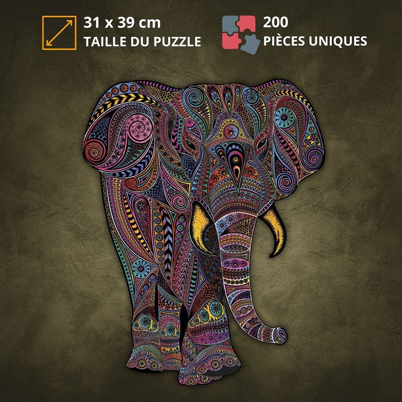 L’eléphant impérial- puzzle en bois