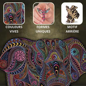 L’eléphant impérial- puzzle en bois