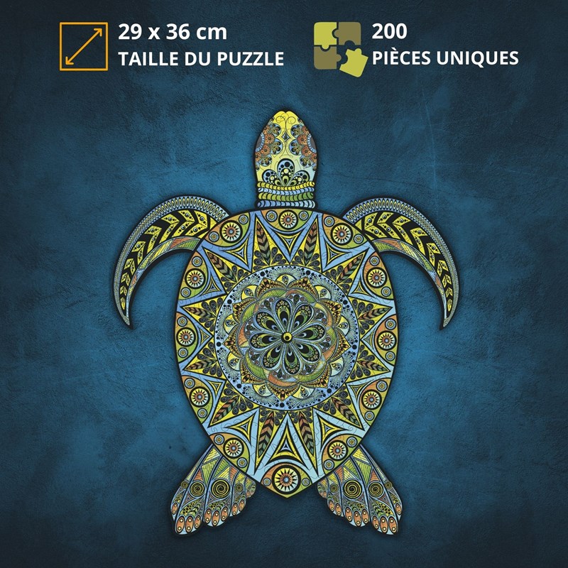 CreatifWood - La tortue tropicale- puzzle en bois