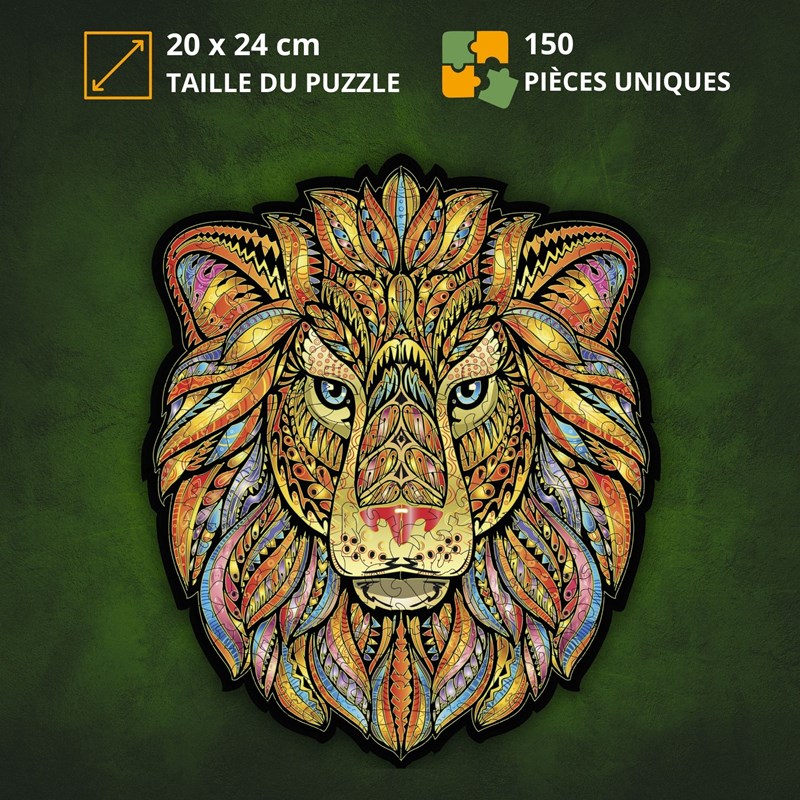 Le lion majestueux- puzzle en bois