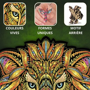 Le lion majestueux- puzzle en bois