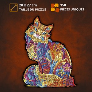 Le tendre chat- puzzle en bois