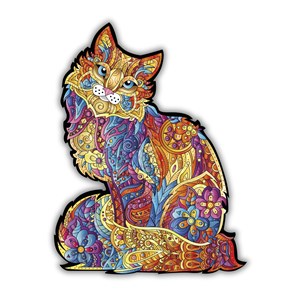 Le tendre chat- puzzle en bois