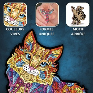 Le tendre chat- puzzle en bois