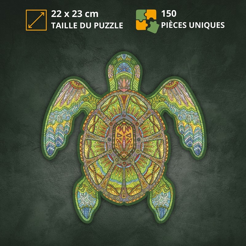 CreatifWood - La tortue verte- puzzle en bois