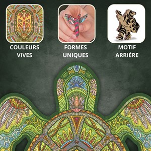 La tortue verte- puzzle en bois