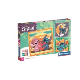 Set 3 puzzles x 48 pièces clementoni sti