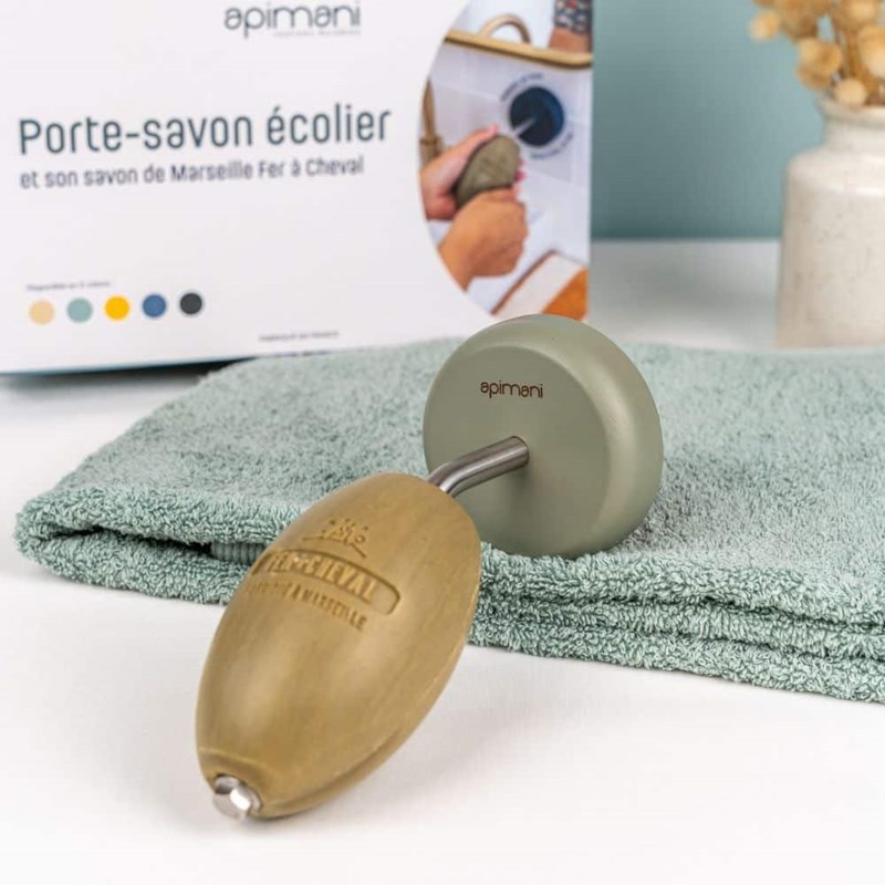 Coffret porte-savon écolier – vert d’eau